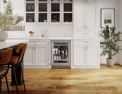 Zephyr PRPB24C01CG Presrv Pro Beverage Cooler, 24in Under Cabinet, SS+Glass, Reverse Door, 1 Zone
