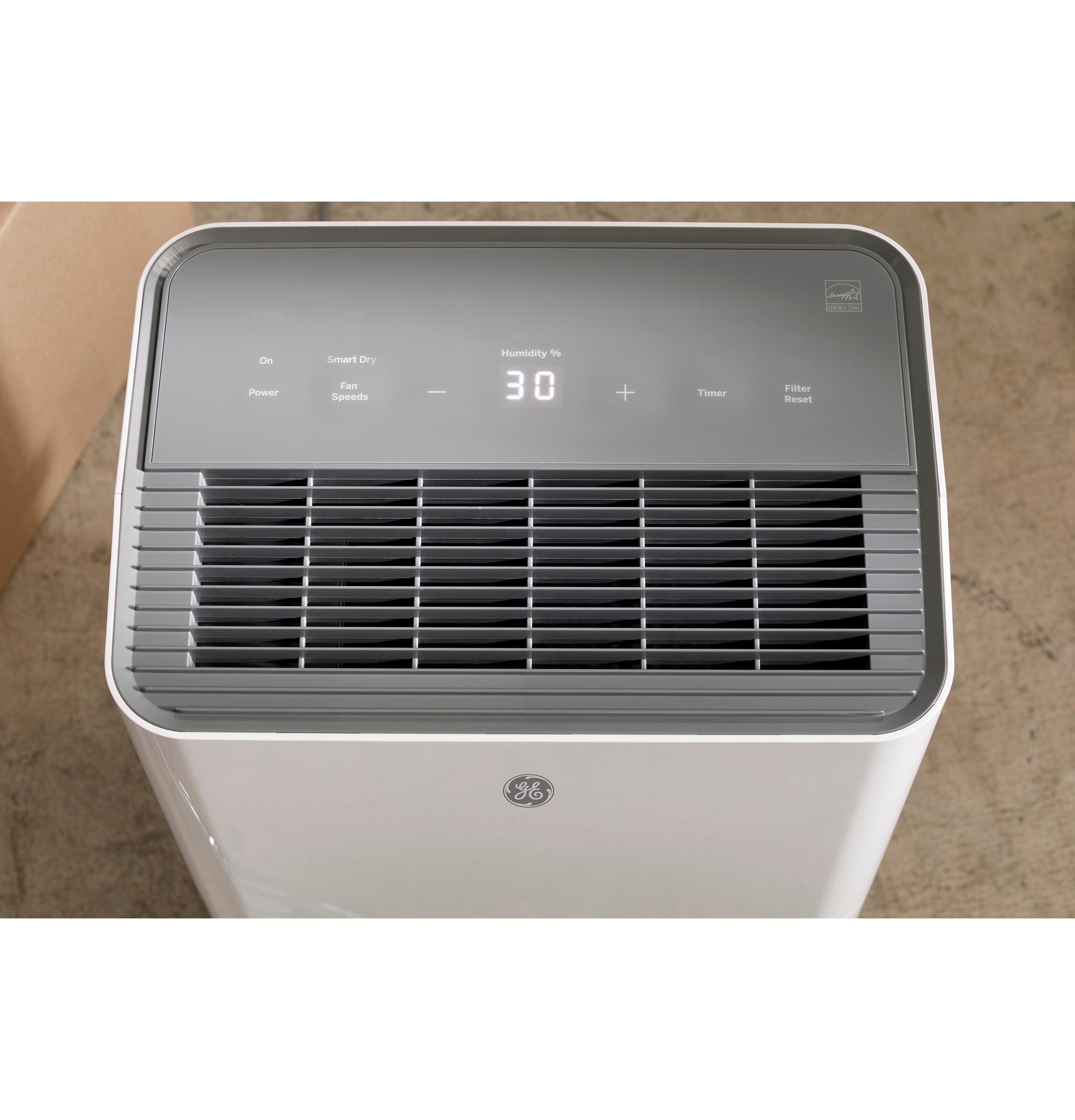 ADYR35LC GE® ENERGY STAR® 35 Pint Portable Dehumidifier with Smart Dry for Very Damp Spaces