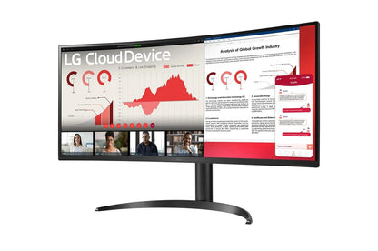Lg 34CR651N6P 34" Curved AIO Thin Client with Intel Pentium Quad Core, 8GB DDR, 16GB eMMC, USB2.0, USB Type-C, Tilt Height Adjust