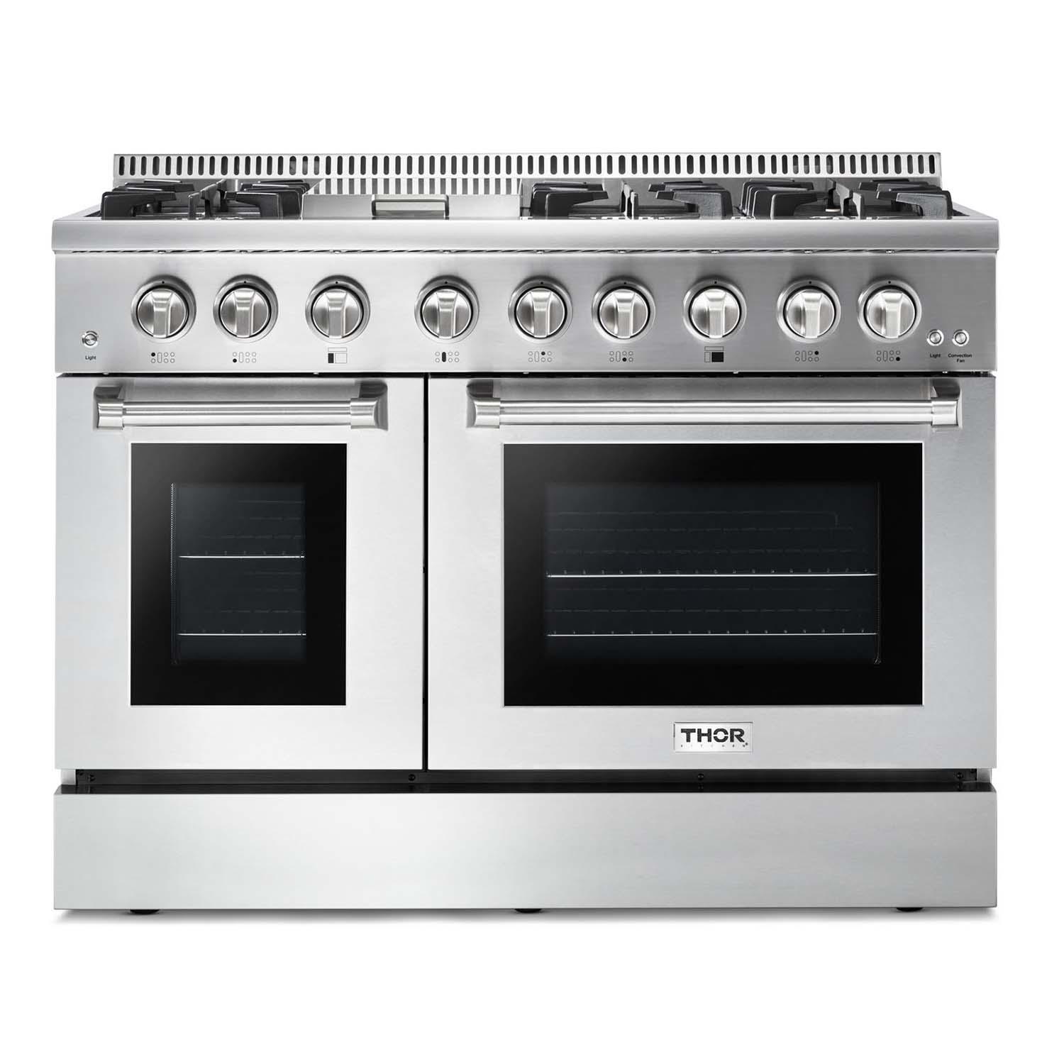 HRD4803U Thor Kitchen 48 Inch Dual Fuel Range In Stainless Steel - Professional - Hrd4803u