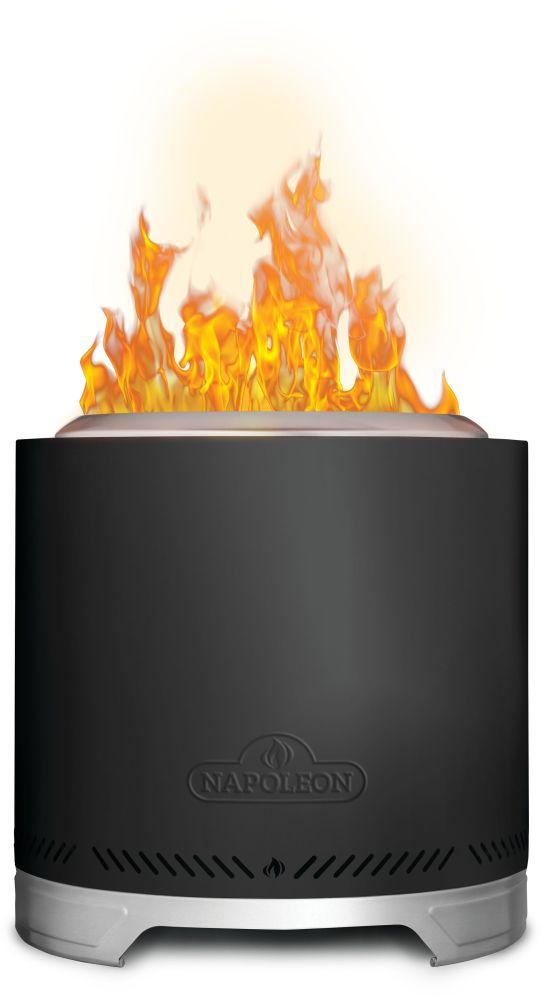 Napoleon Bbq NWFPMTIPHM Timberwolf Smokeless Fire Pit 18-inch, Matte Black , Wood, Matte/Matt Black