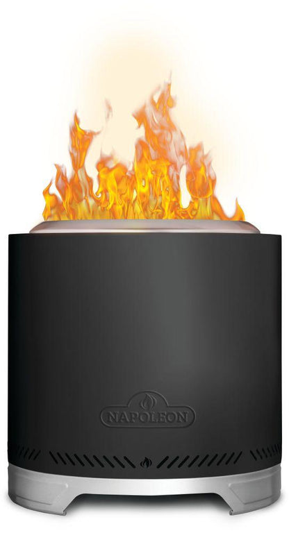 Napoleon Bbq NWFPMTIPHM Timberwolf Smokeless Fire Pit 18-inch, Matte Black , Wood, Matte/Matt Black