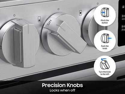 Samsung NSG70H60SR Bespoke Smart Slide-in Gas Range Pro Style Design  Air Fry Max  Precision Knobs