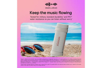 GRABAUSALWG LG xboom Grab by will.i.am  Bluetooth Speaker  xboom Signature Sound with IP67 Dust & Water Resistance and 20-hrs of Battery Life, Warm Grey