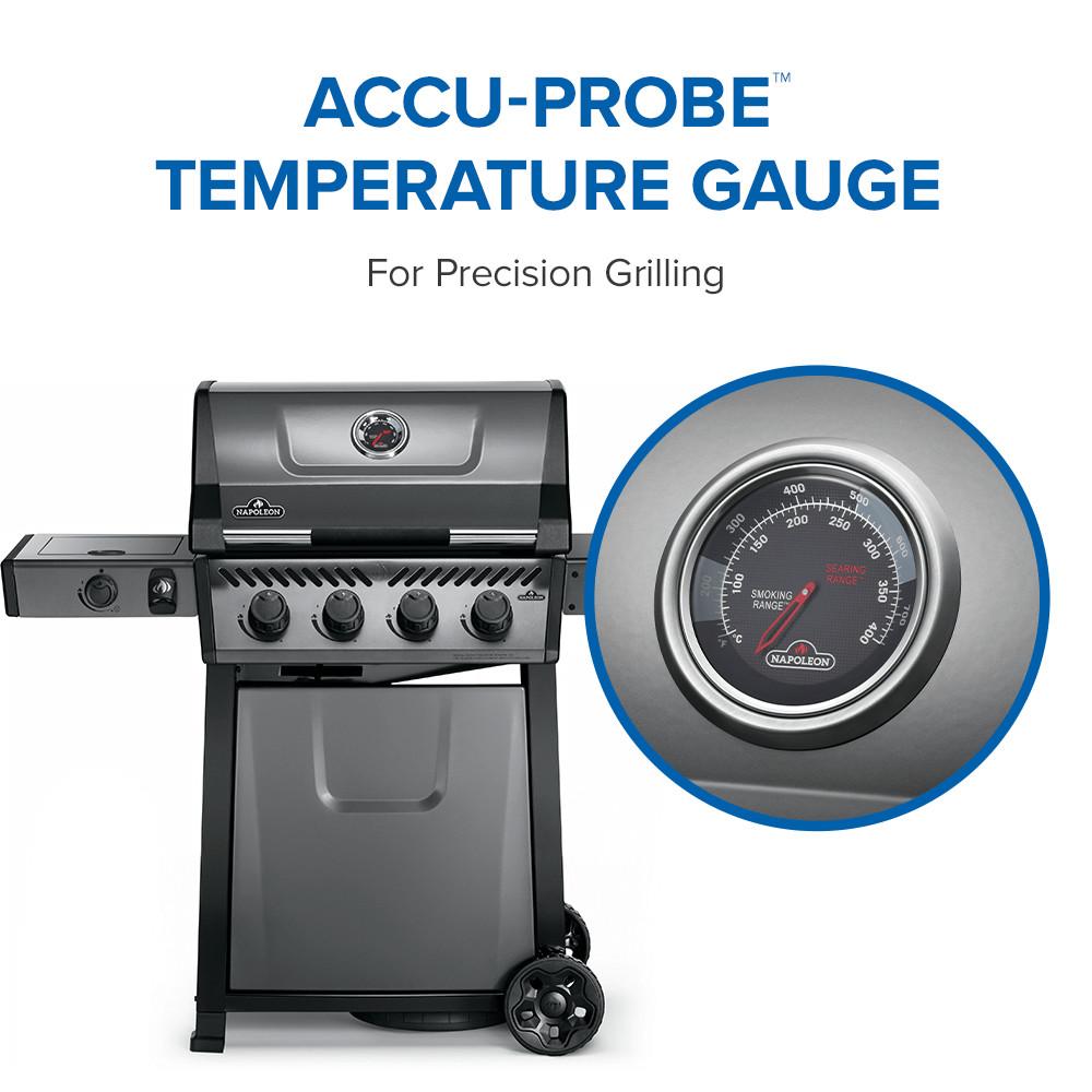 Napoleon Bbq F425DSBPGTECP Freestyle 425 SB with Range Side Burner , Propane, Graphite Grey