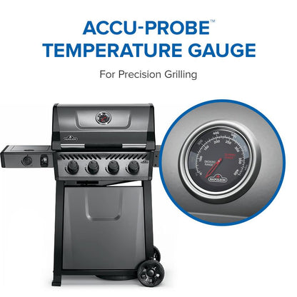 Napoleon Bbq F425DSBPGTECP Freestyle 425 SB with Range Side Burner , Propane, Graphite Grey