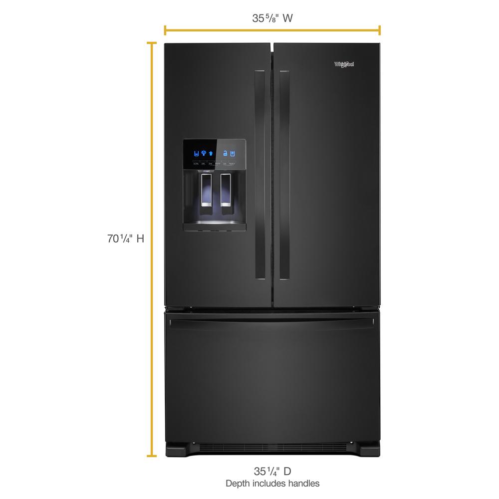 Whirlpool 36-inch Wide French Door Refrigerator - 25 cu. ft.