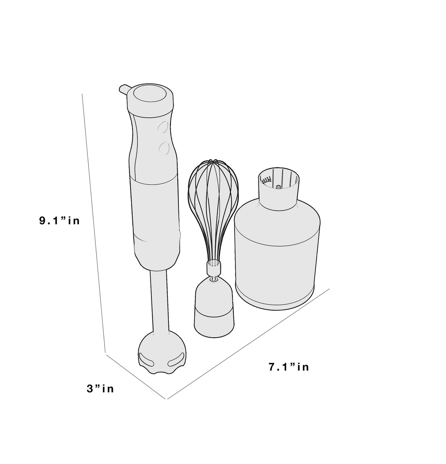 G8H1AASSPSS GE Immersion Blender with Accessories