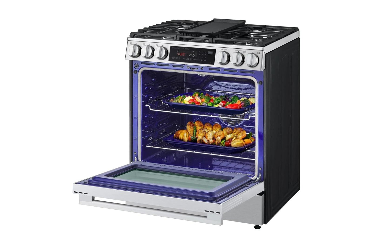 Lg LSGL6335X 6.3 cu ft. Smart Gas Slide-In Range ProBake Convection® InstaView®, and Air Fry