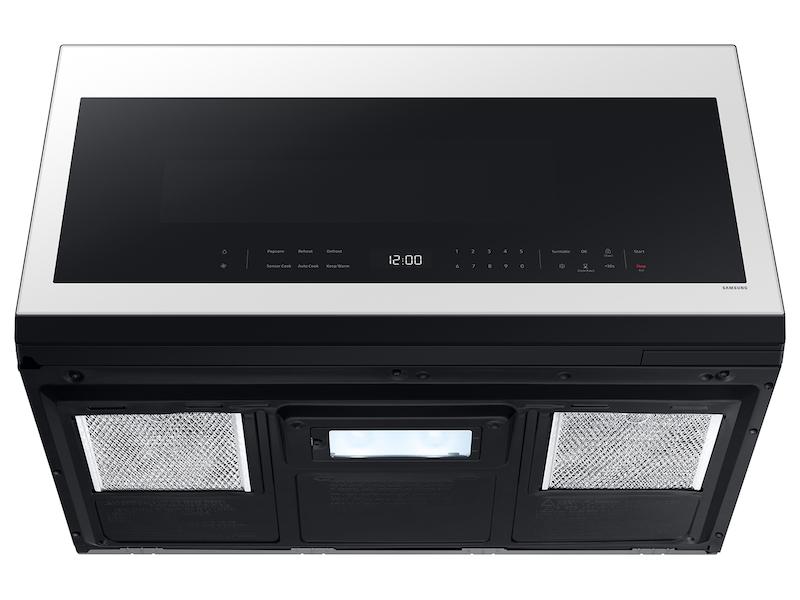Samsung ME21DB630012 Bespoke 2.1 cu. ft. Over-the-Range Microwave with Wi-Fi in White Glass