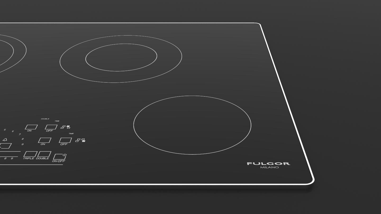 30" RADIANT COOKTOP WITH BRUSHED ALUMINUM TRIM