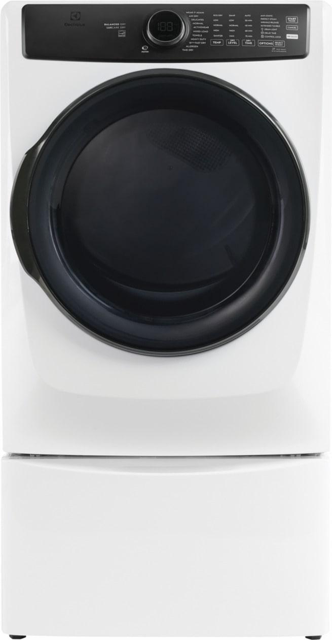 Electrolux ELFE7738AW Front Load Perfect Steam™ Electric Dryer with Balanced Dry™ and Instant Refresh - 8.0 Cu. Ft.