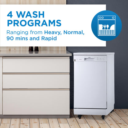 DDW1805EWP Danby 18" Wide Portable Dishwasher in White