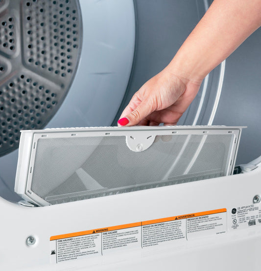 HTX26EASWWW Hotpoint® 6.2 cu. ft. Capacity Electric Dryer with Up To 120 ft. Venting and Shallow Depth