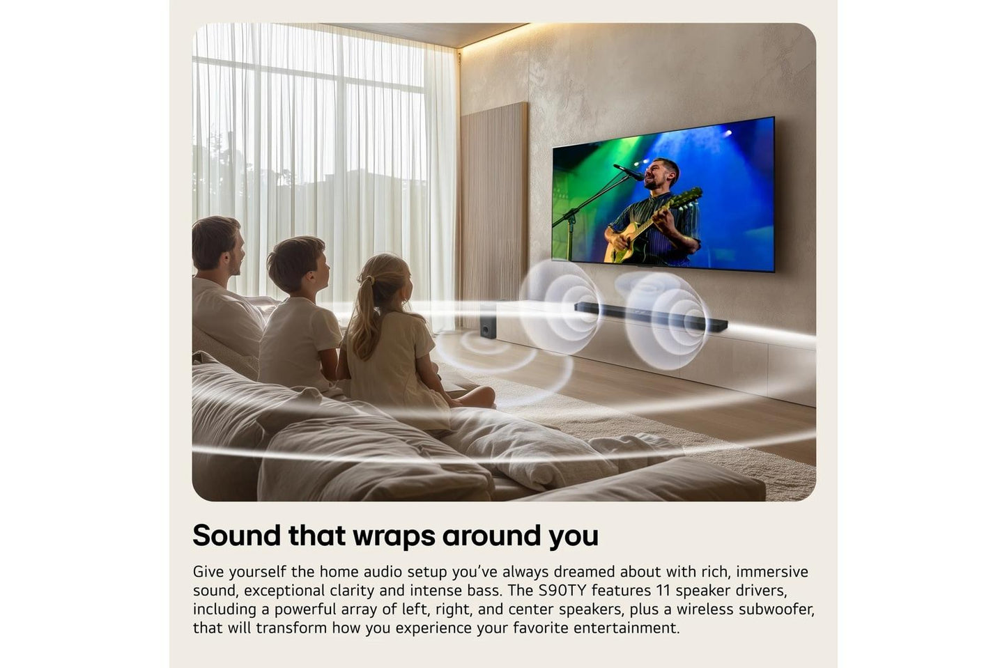 Lg S90TY S90TY LG Soundbar for TV with Dolby Atmos® 5.1.3 channel, Best LG OLED matching