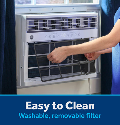 AWGP12WWF GE® ENERGY STAR® 11,000 BTU Smart Heat/Cool with Heat Pump Electronic Window Air Conditioner for Large Rooms up to 550 sq. ft.