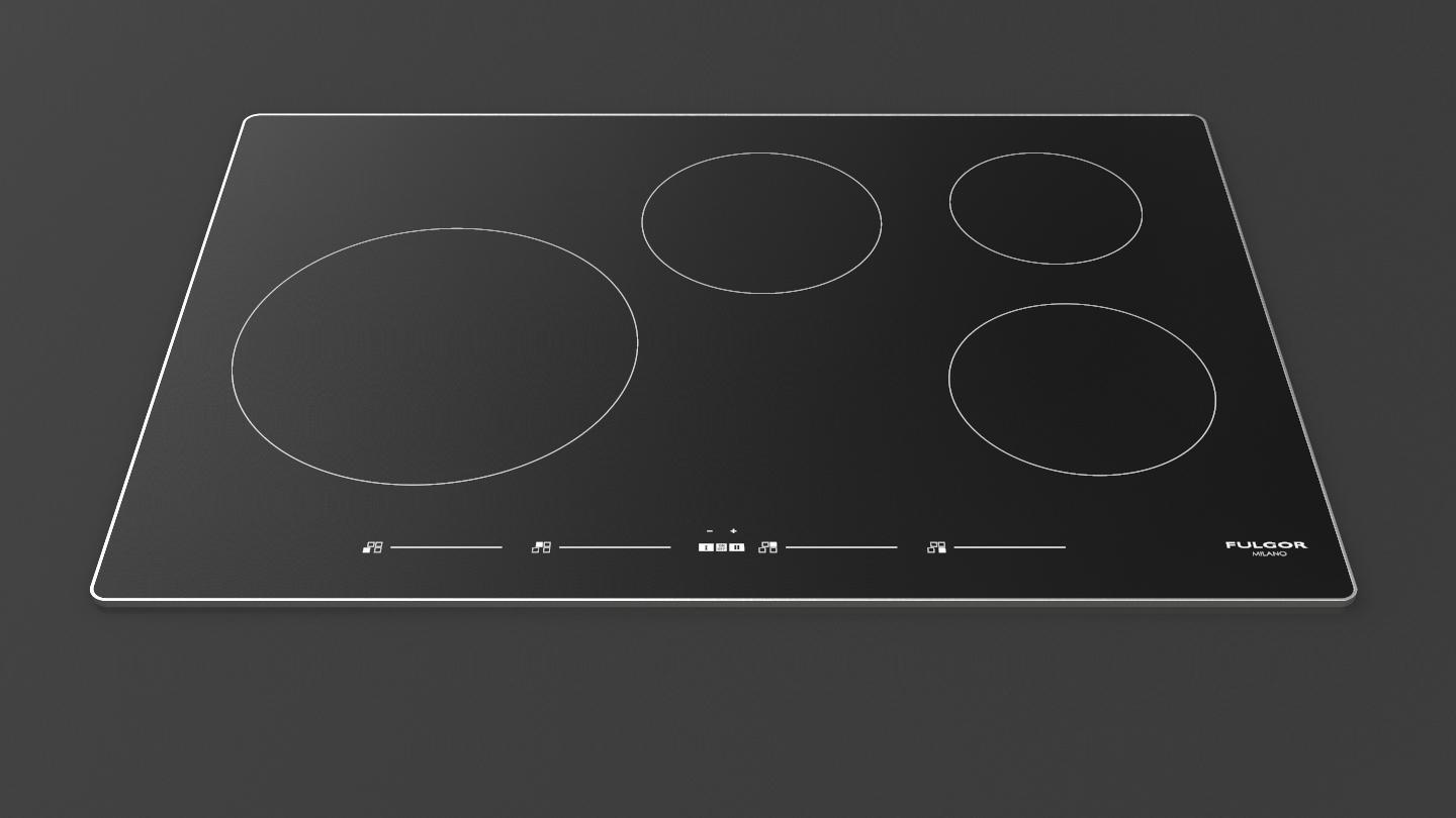 30" INDUCTION COOKTOP WITH BRUSHED ALUMINUM TRIM