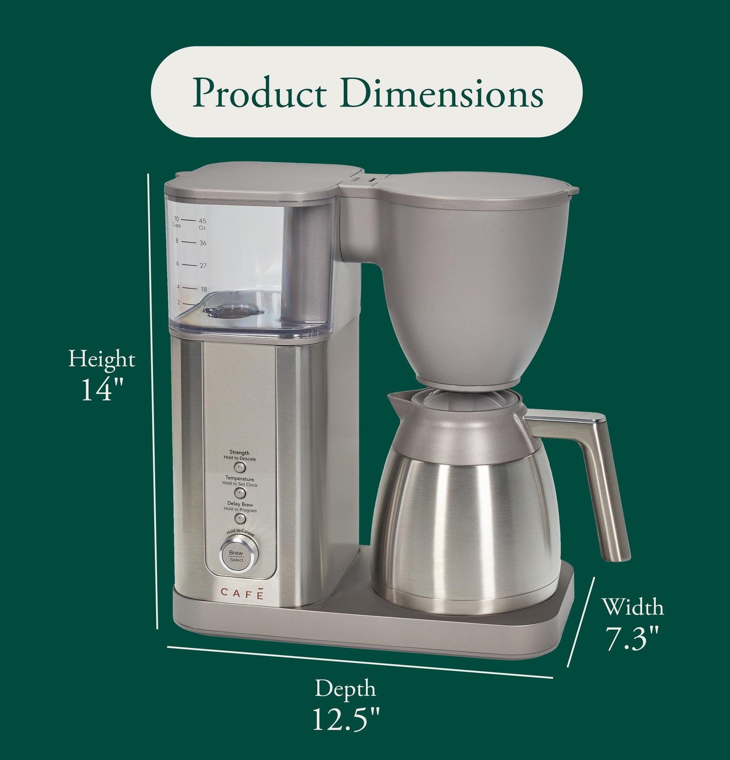 Cafe C7DTB11ZS1 CAF(EBACK)™ Specialty Drip Coffee Maker