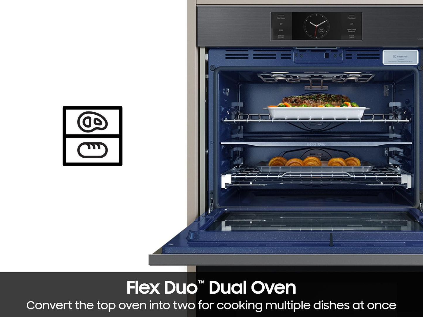 Samsung NV51CG700DMT Bespoke AI Double Wall Oven AI Home 7" Display  AI Pro Cooking™  5.1 cu.ft./5.1 cu.ft.