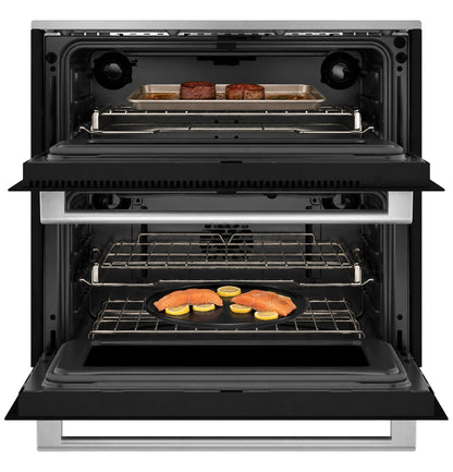 Cafe CTS92DM2ZS5 CAF(EBACK)™ 30" Duo Smart Single Wall Oven in Platinum Glass