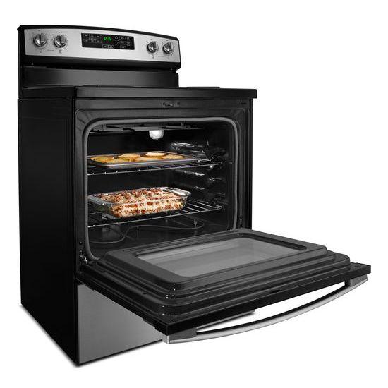 Amana® 30-inch Electric Range with Self-Clean Option - Black-on-Stainless