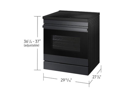 Samsung NSI6DG9500MT Bespoke 6.3 cu. ft. Smart Slide-In Induction Range with Ambient Edge Lighting™ & Air Sous Vide in Matte Black Steel