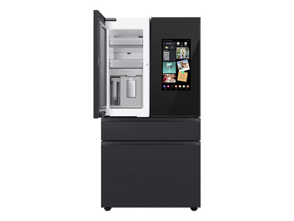 Samsung RF23BB89008M Bespoke 4-Door French Door Refrigerator (23 cu. ft.) - with Top Left and Family Hub™ Panel in Charcoal Glass - and Matte Black Steel Middle and Bottom Panels