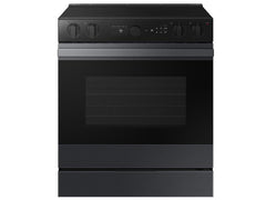 Samsung NSE6DG8500MT Bespoke 6.3 cu. ft. Smart Slide-In Electric Range with Air Sous Vide & Air Fry in Matte Black Steel