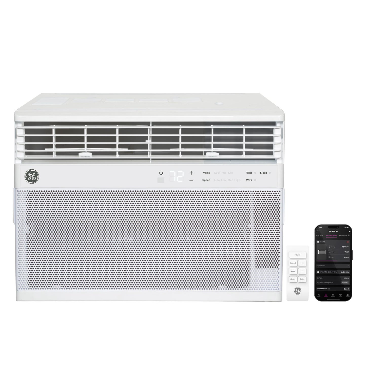 AWCS12WWA GE® 12,000 BTU Smart Electronic Window Air Conditioner for Large Rooms up to 550 sq. ft.