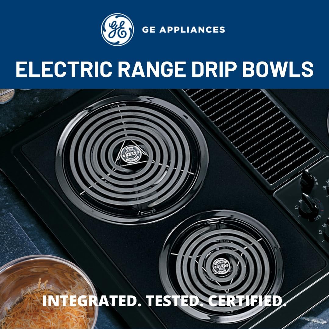 Ge Appliances GE3618PA Range 4-Piece Porcelain Drip Pan Set - 4-Pack Includes 3 6" and 1 8" Pans
