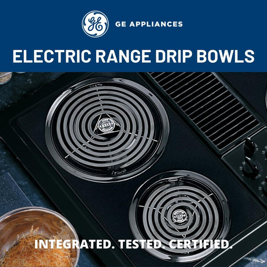 Ge Appliances GE3618PA Range 4-Piece Porcelain Drip Pan Set - 4-Pack Includes 3 6" and 1 8" Pans