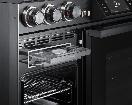 Dacor DOP48C96DLM 48" Pro Dual-Fuel Steam Range, Graphite Stainless Steel, Natural Gas & Liquid Propane