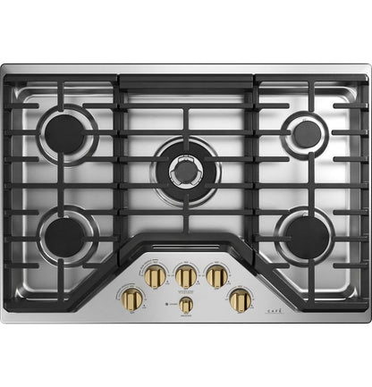 Cafe CXCG1K0PMCG CAF(EBACK)™ 5 Gas Cooktop Knobs - Brushed Brass