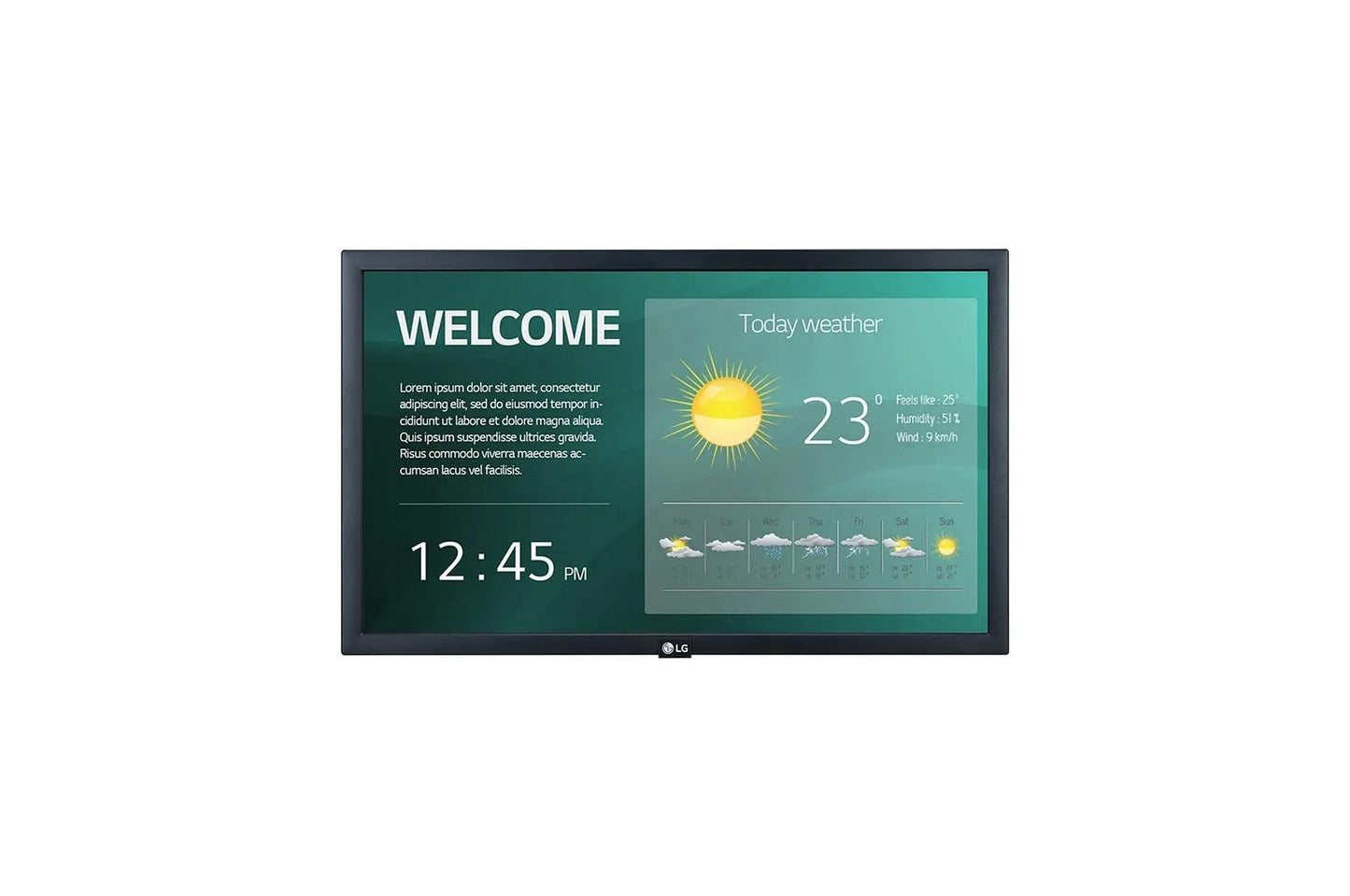 Lg 22SM3GB 22" SM3G-B Series IPS FHD LED Back-lit Digital Display with Embedded CMS, Quad Core SoC with webOS™ 4.1, Smart Signage Platform, & Built-in WiFi