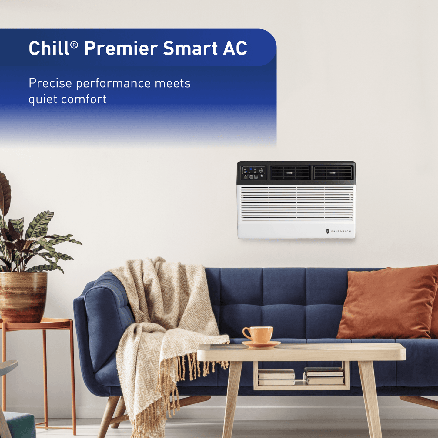 CCW08B10C Friedrich Chill Premier 8,000 BTU 115V Smart Window/Wall Air Conditioner - Cool Only
