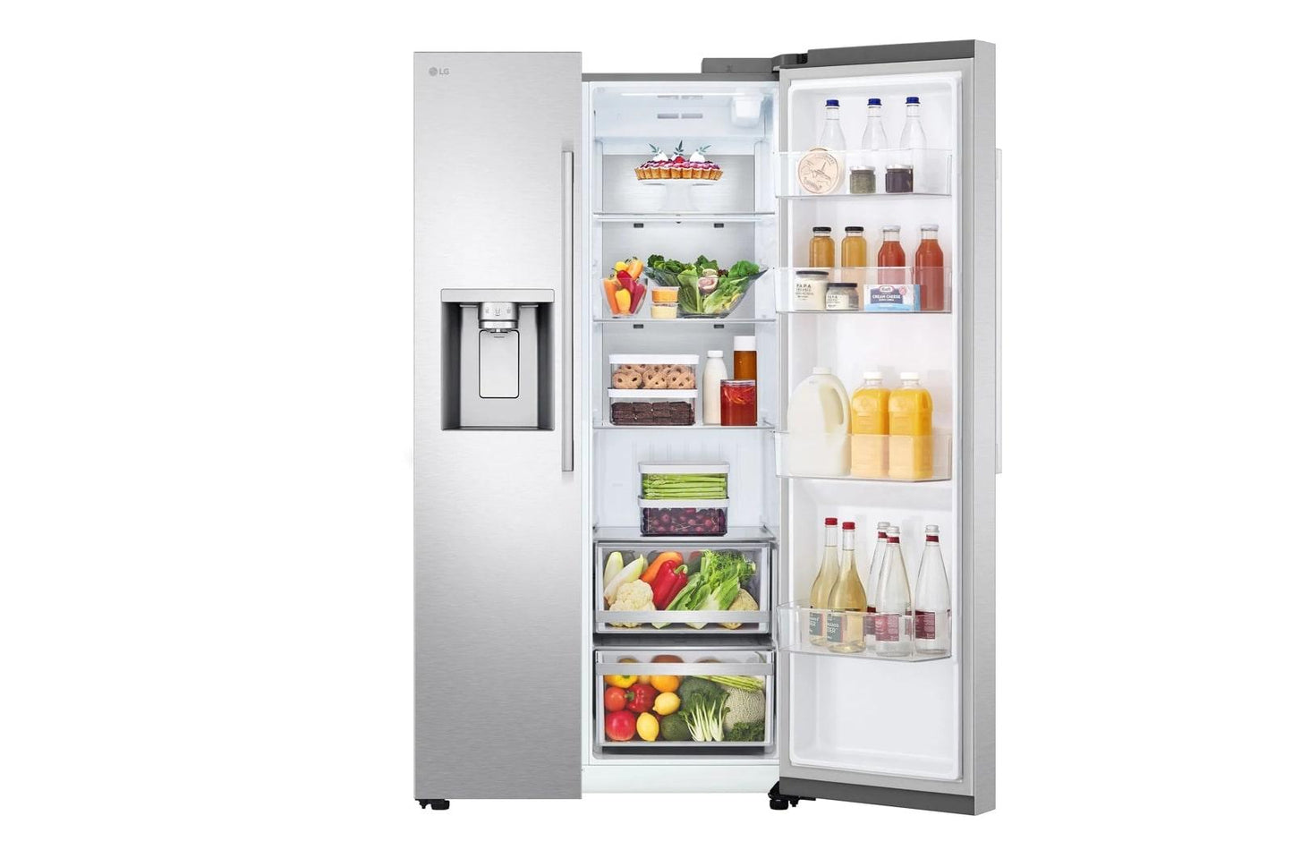 Lg LL27T3530S 27 cu. ft. Smart Side-by-Side Refrigerator with Smooth Touch Ice & Water Dispenser