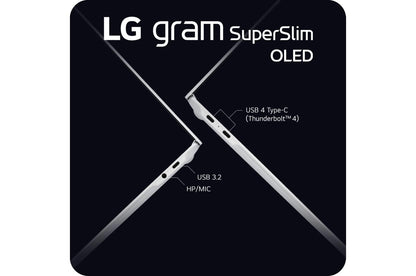 15Z90STGAAW4U1 LG gram SuperSlim 15.6 Inch OLED Thin and Lightweight Laptop, Intel® Evo™ Edition- AI-enabled Intel® Core™ Ultra 5 processor, Windows 11 Home, 16GB RAM, 512GB SSD, White