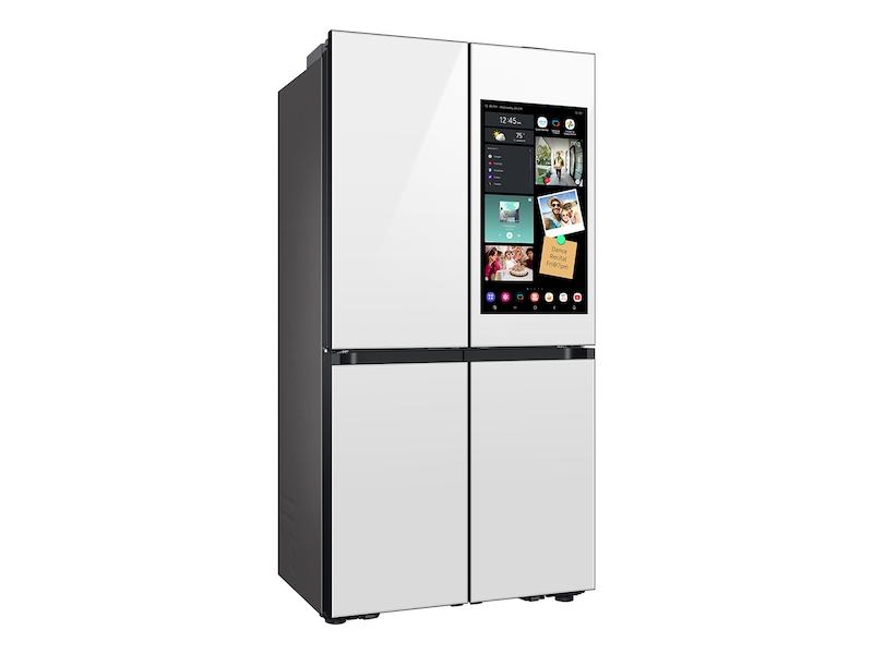 Samsung RF23DB990012 Bespoke Counter Depth 4-Door Flex™ Refrigerator (23 cu. ft.) with AI Family Hub+™ and AI Vision Inside™ in White Glass