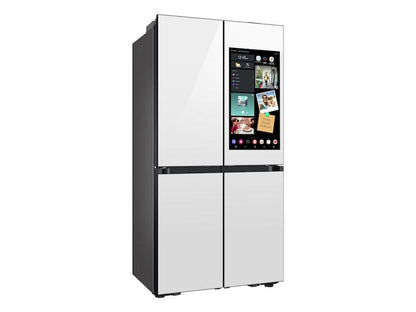 Samsung RF23DB990012 Bespoke Counter Depth 4-Door Flex™ Refrigerator (23 cu. ft.) with AI Family Hub+™ and AI Vision Inside™ in White Glass