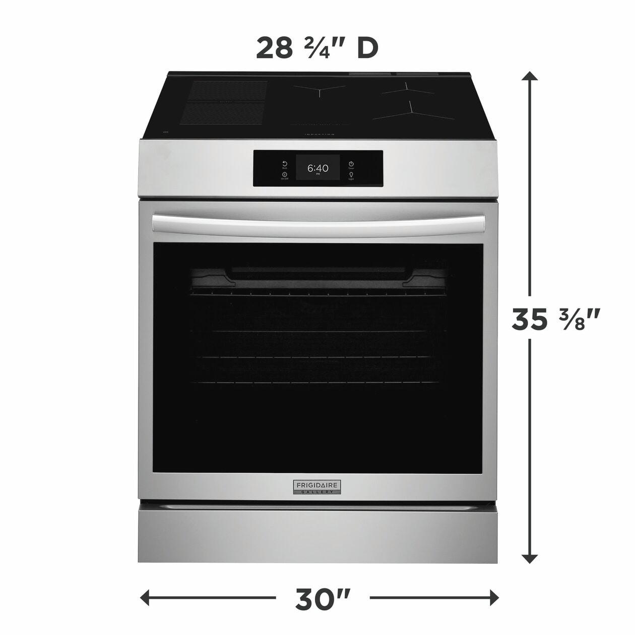 Frigidaire GCFI3070BF 30" Front Control Induction Range with Stone-Baked Pizza