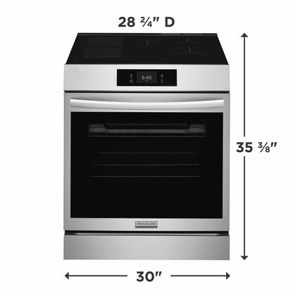 Frigidaire GCFI3070BF 30" Front Control Induction Range with Stone-Baked Pizza