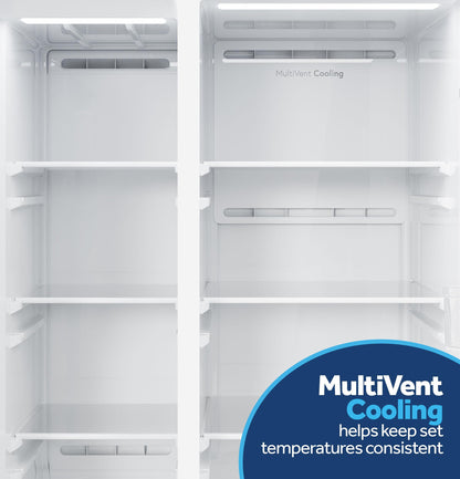 GZS24NGYWW GE® 23.6 Cu. Ft. Counter-Depth Side-By-Side Refrigerator with Extra Tall Dispenser and In-Door Icemaker