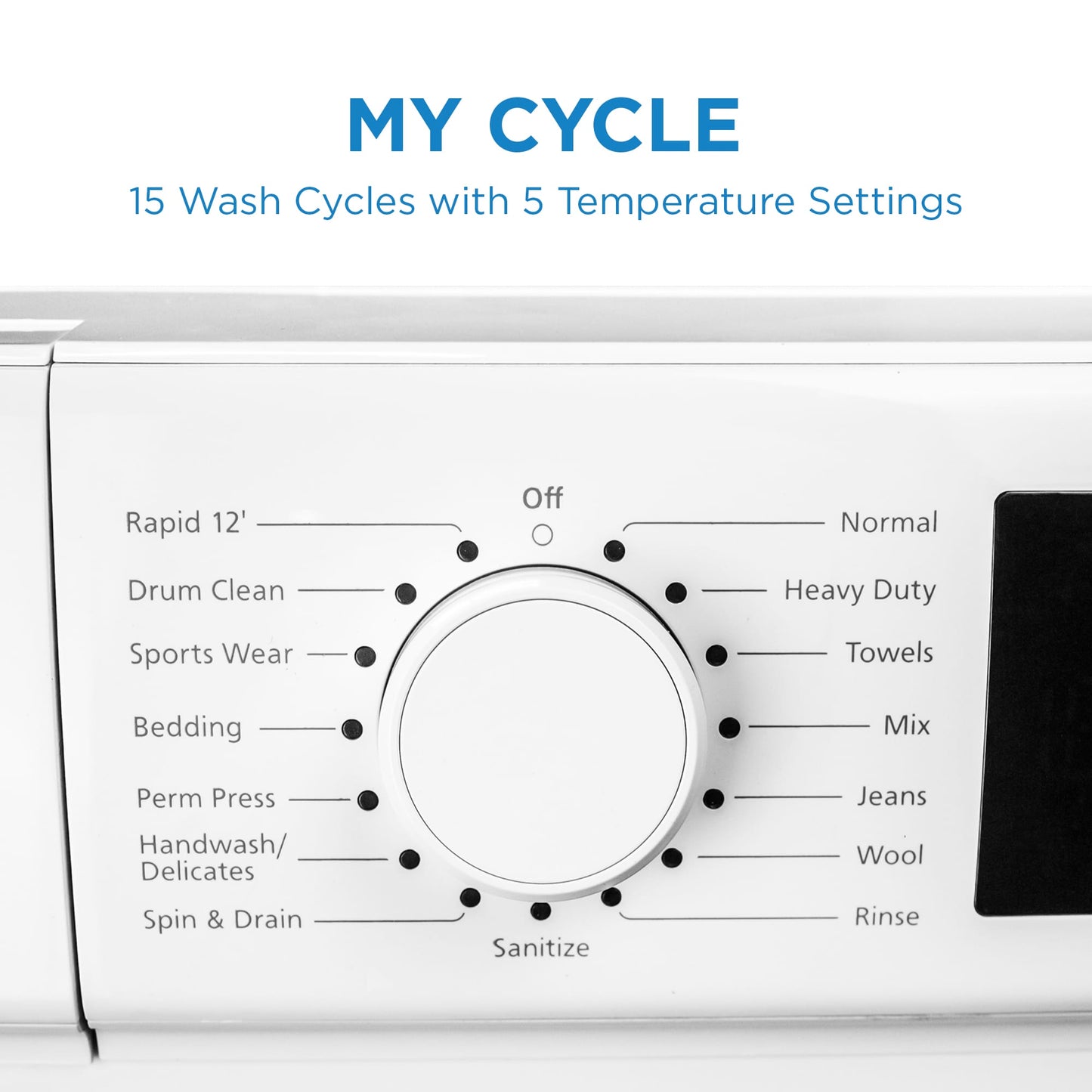 DWM022D3WDB Danby 24" Stackable Front Load Washer with Steam in White