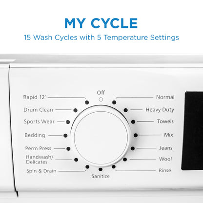 DWM022D3WDB Danby 24" Stackable Front Load Washer with Steam in White