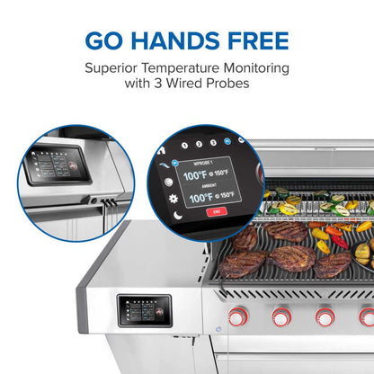 Napoleon Bbq PRO665VXRSIBPSS Prestige PRO 665 Elite with Smart Technology & Electric Smoker Box , Propane, Stainless Steel