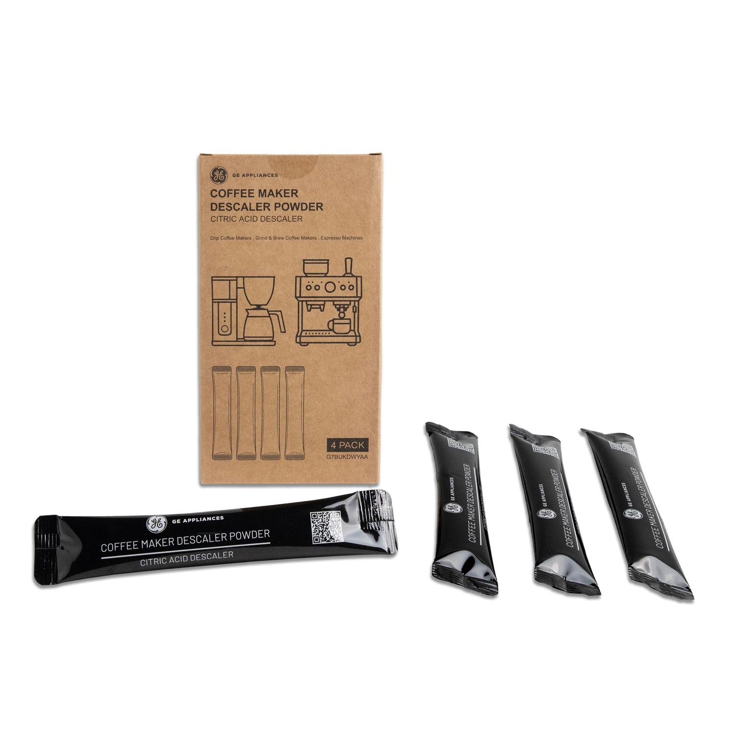 Ge Appliances G7BUKDWYAA Coffee Maker Descaler Powder 4 Pack