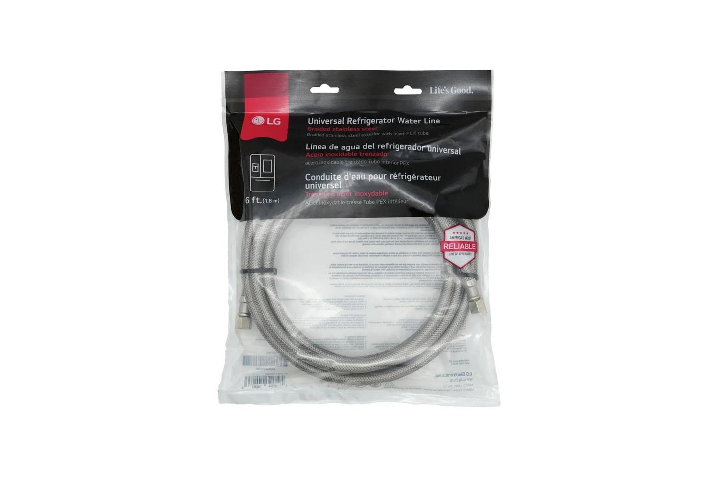 AGF04222701 LG Accessories Universal 6ft Stainless Steel Refrigerator Water Line