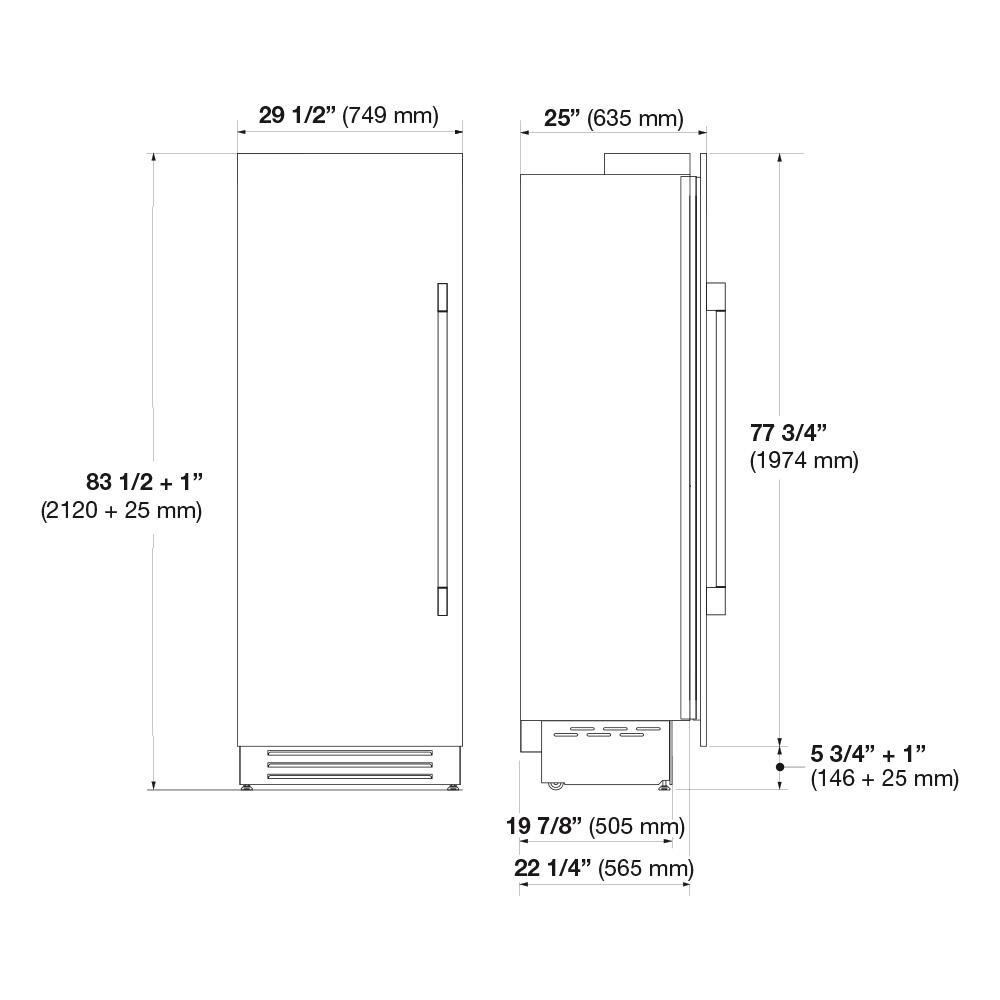 30" FREEZER COLUMN