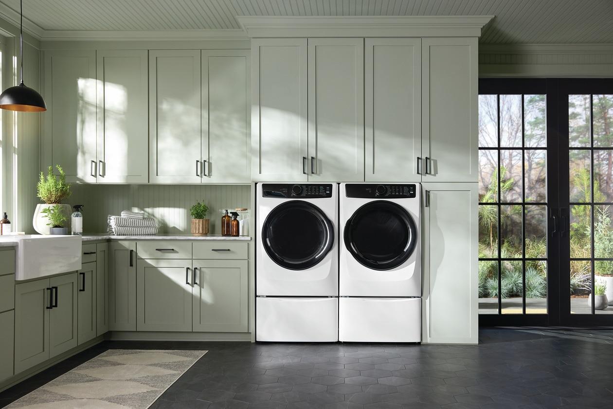 ELFE7738AW Electrolux Front Load Perfect Steam™ Electric Dryer with Balanced Dry™ and Instant Refresh - 8.0 Cu. Ft.