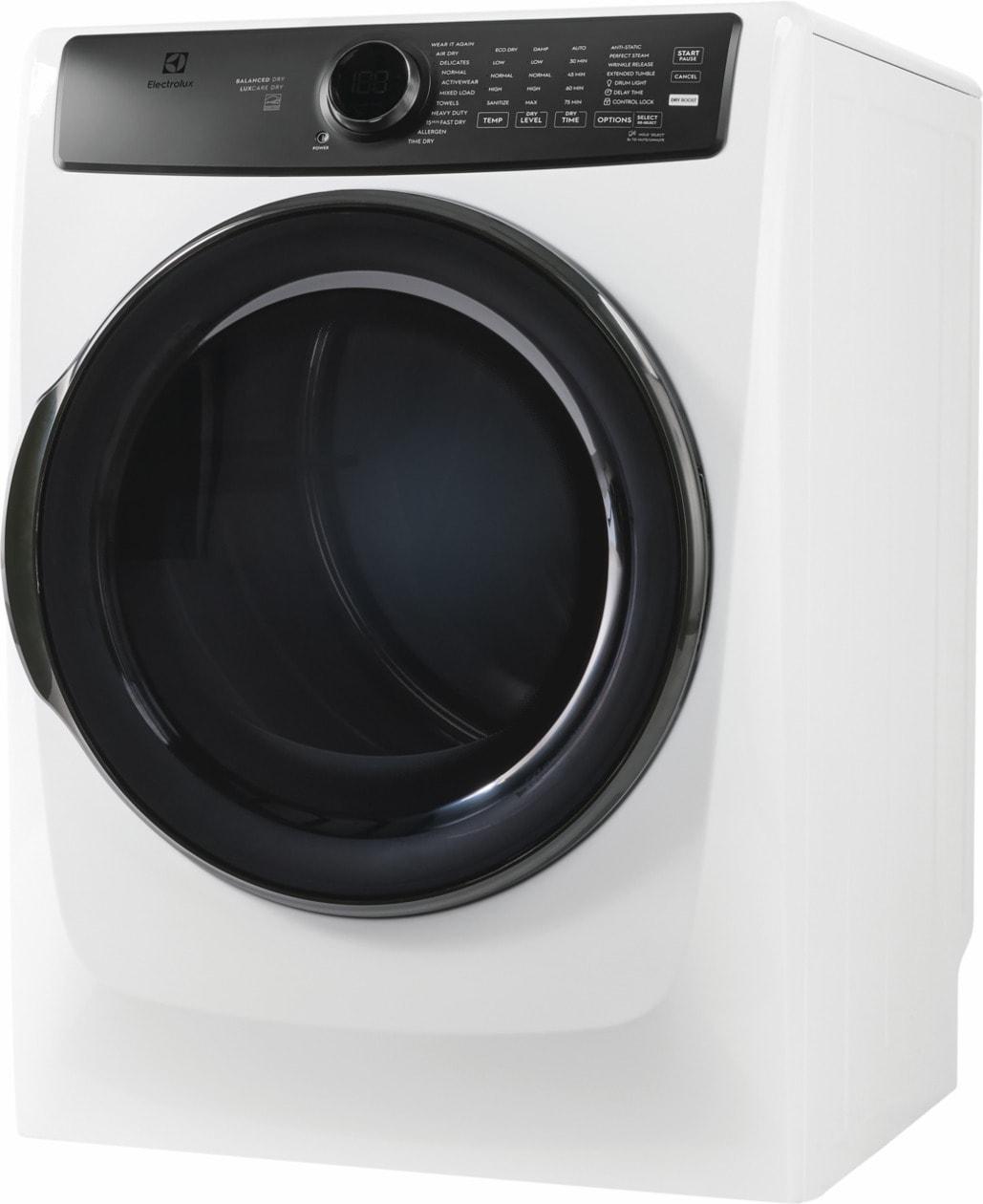Electrolux ELFE7738AW Front Load Perfect Steam™ Electric Dryer with Balanced Dry™ and Instant Refresh - 8.0 Cu. Ft.